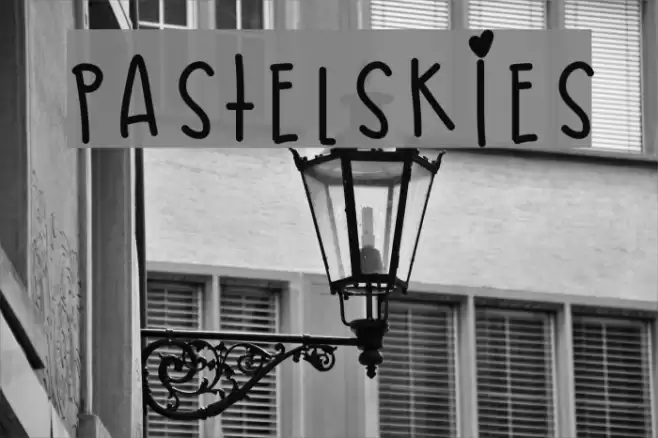 PastelSkies Font examples