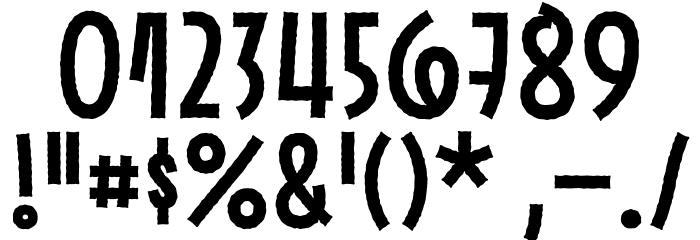 Pasto-PrintBold Font OTHER CHARS
