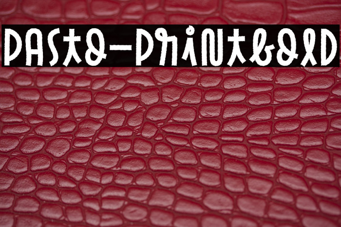 Pasto-PrintBold Example 2