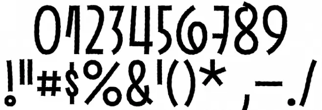 Pasto-PrintRegular Font OTHER CHARS