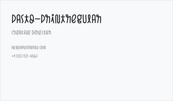 Pasto-PrintRegular Business Card