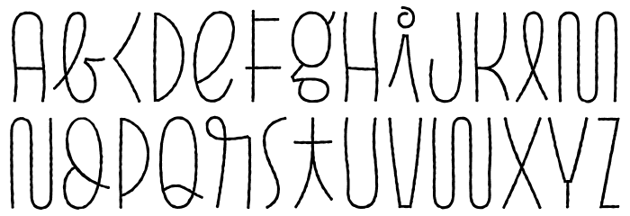 Pasto-PrintThin Font LOWERCASE