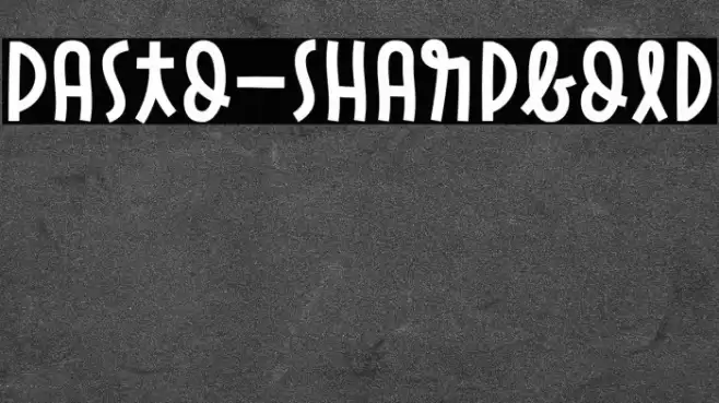 Pasto-SharpBold Font examples