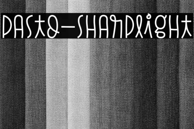 Pasto-SharpLight Font examples