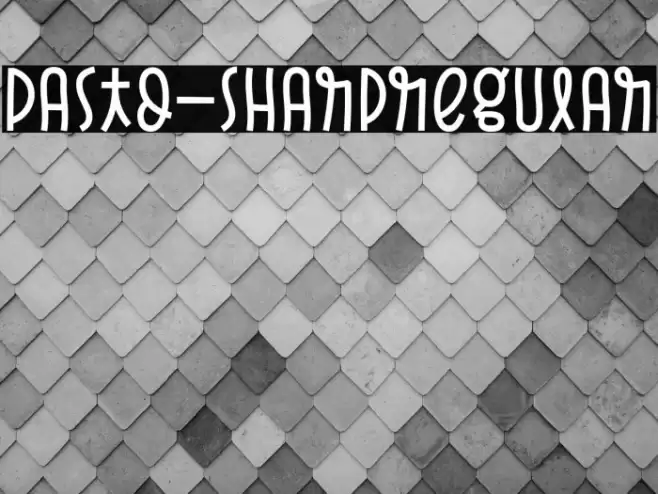 Pasto-SharpRegular Font examples