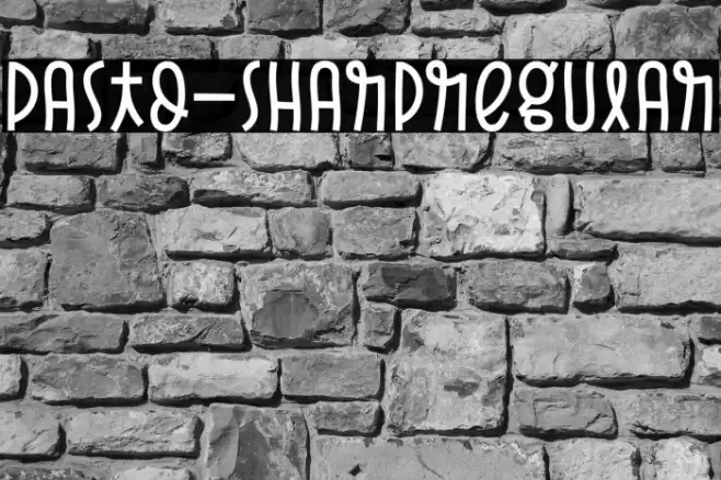 Pasto-SharpRegular Font examples