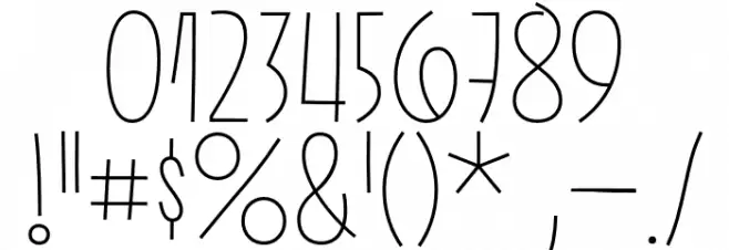 Pasto-SharpThin Font OTHER CHARS