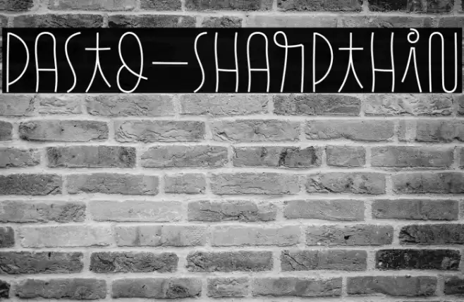 Pasto-SharpThin Font examples