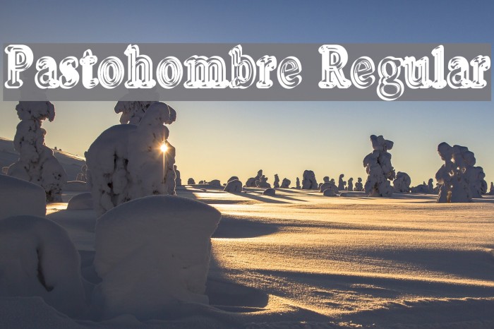 Pastohombre Regular Font examples