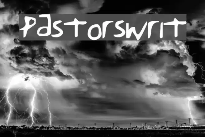 Pastorswrit Font examples