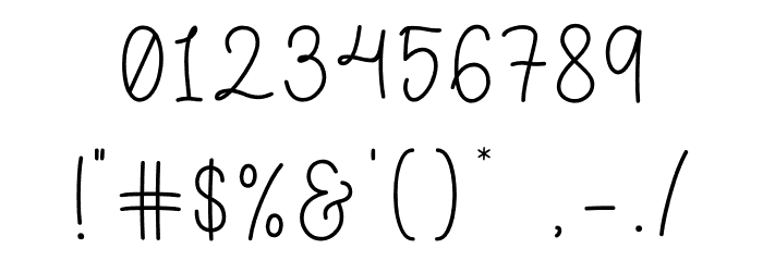 Pastry - Personal Use Font OTHER CHARS