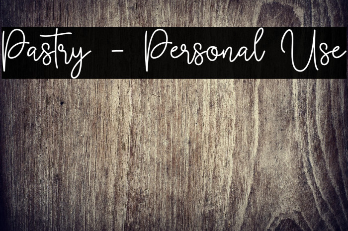 Pastry - Personal Use Example 2