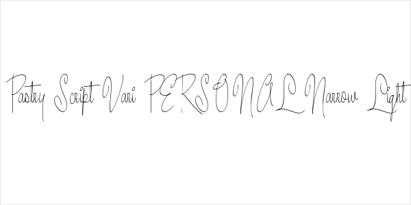 Pastry Script Vari PERSONAL Narrow Light Logo