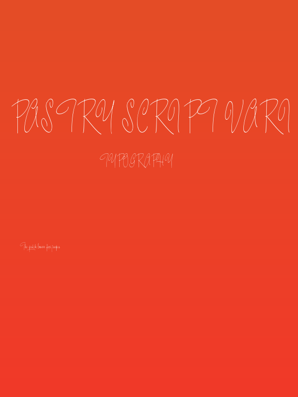 Pastry Script Vari PERSONAL Narrow Light Poster