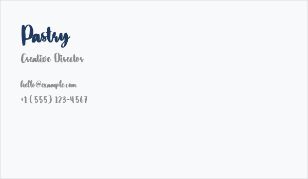 Pastry Business Card