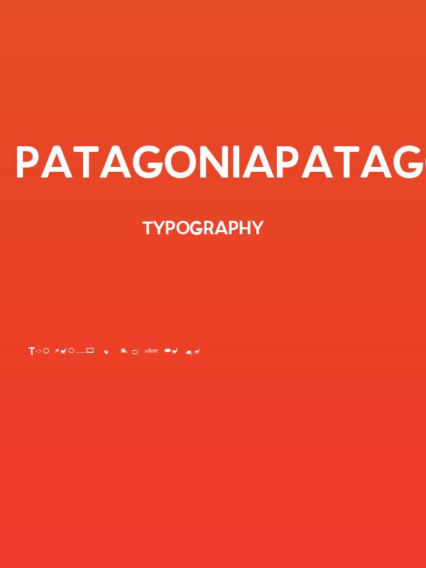 PatagoniaPatagonian Titles Poster