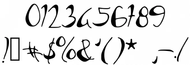 PataquesBrush Font OTHER CHARS