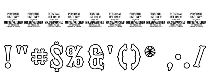 Patched In PERSONAL USE Medium Font OTHER CHARS