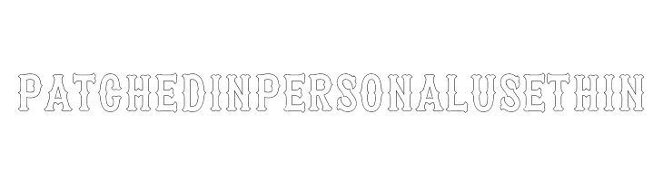 Patched In PERSONAL USE Thin  フリーフォントのダウンロード