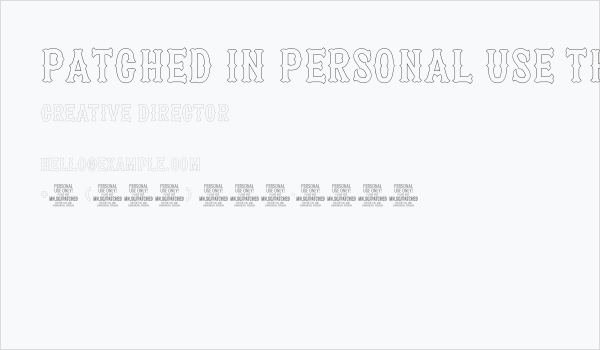 Patched In PERSONAL USE Thin Business Card