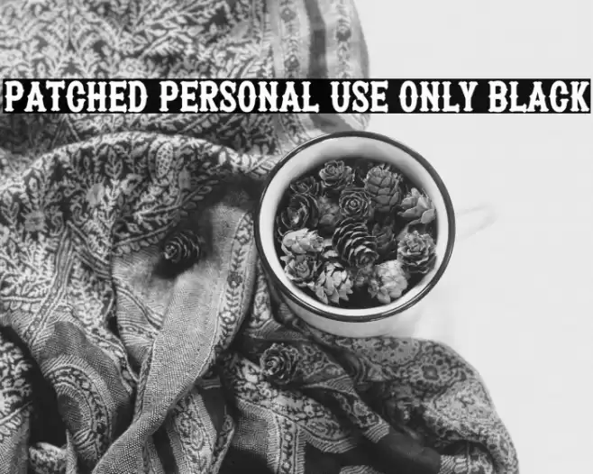 Patched PERSONAL USE ONLY Black Font examples