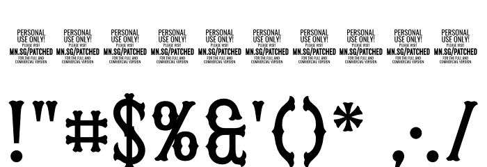 Patched PERSONAL USE ONLY Medium Font OTHER CHARS