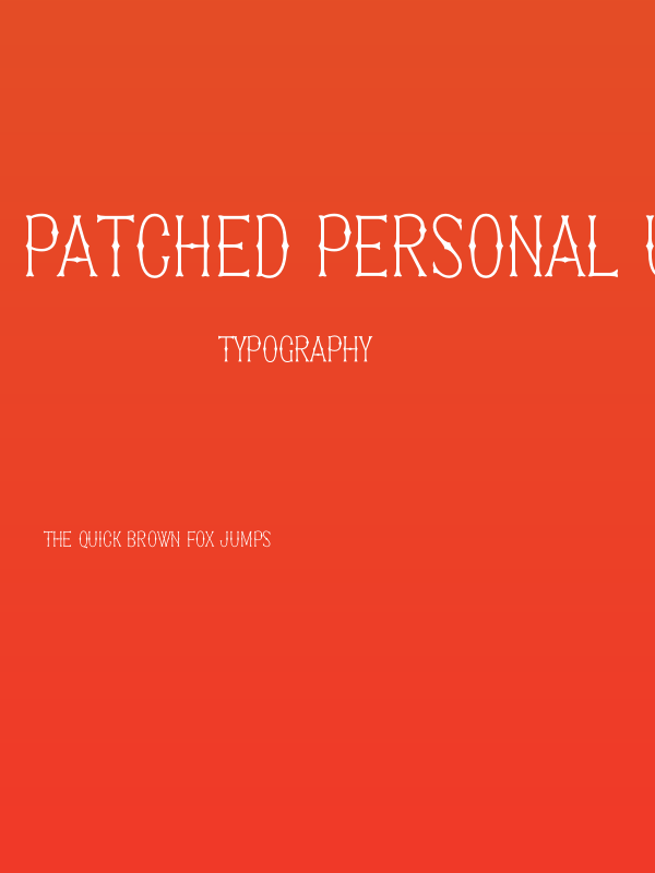 Patched PERSONAL USE ONLY Thin Poster