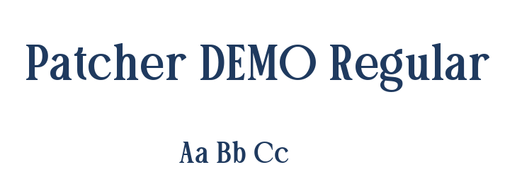 Patcher DEMO Regular Font Preview