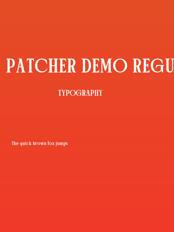 Patcher DEMO Regular Poster