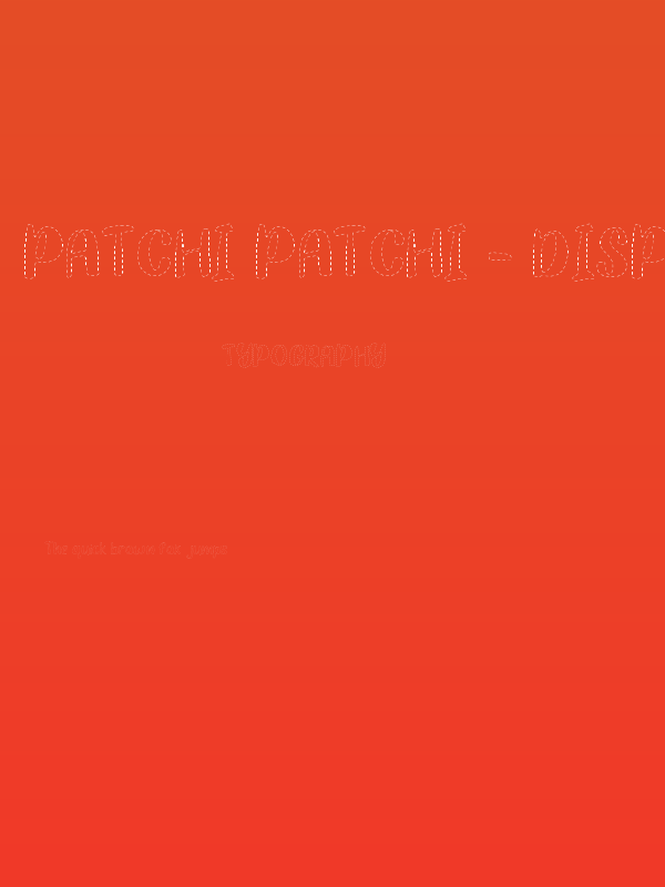 Patchi Patchi - Display Poster