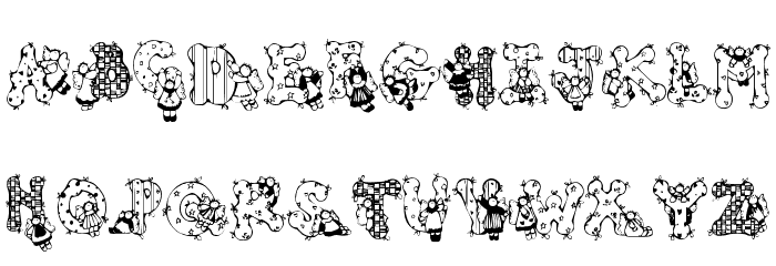 Patchwork Angel Font LOWERCASE