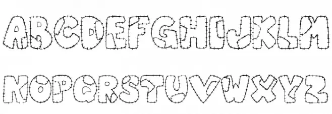 Patchwork Letter फ़ॉन्ट लोअरकेस