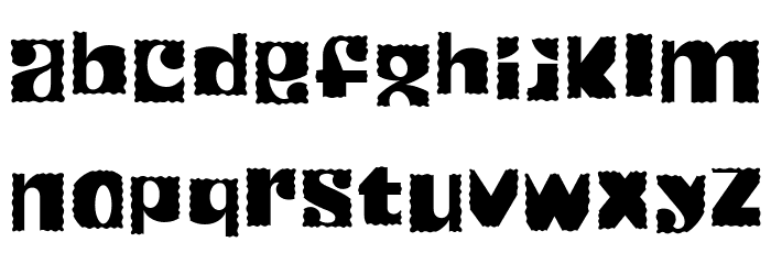 Patchwork Rough Font LOWERCASE