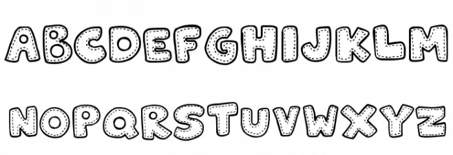 Patchwork Stitchlings Шрифта ВЕРХНИЙ