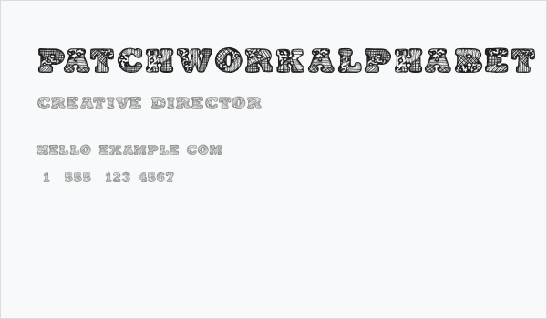 PatchworkAlphabet Business Card