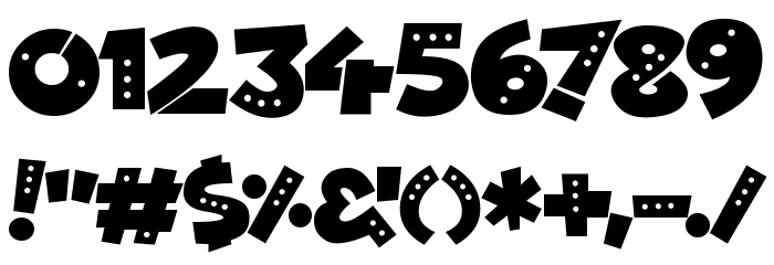 Patchy Robots Font OTHER CHARS