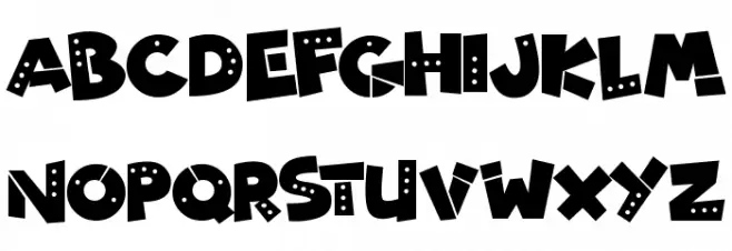 Patchy Robots フォント 大文字