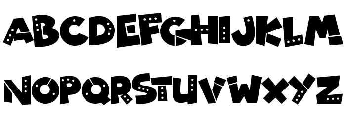 Patchy Robots Font LOWERCASE