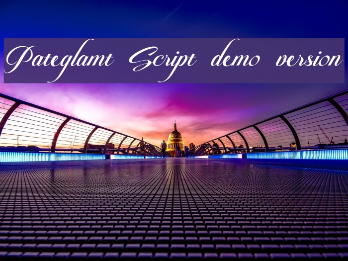 Pateglamt Script demo version Font examples