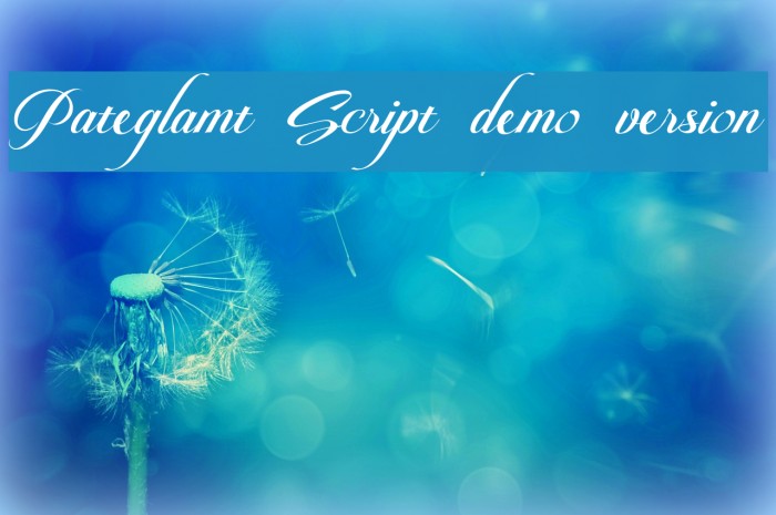 Pateglamt Script demo version Font examples