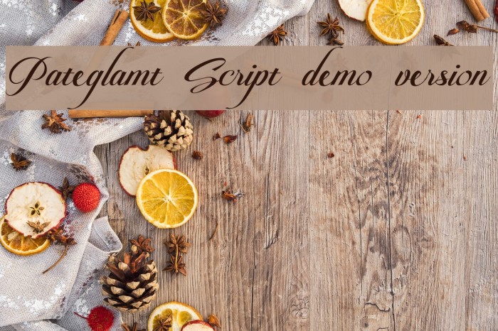 Pateglamt Script demo version Font examples