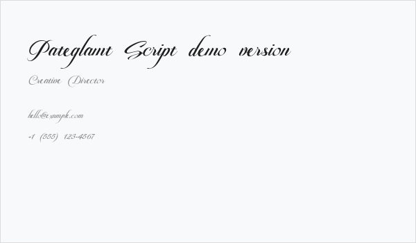 Pateglamt Script demo version Business Card