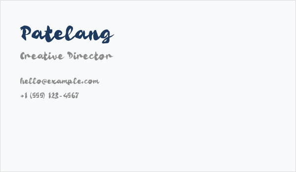 Patelang Business Card