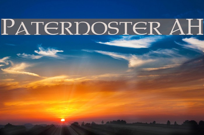 Paternoster AH Font examples