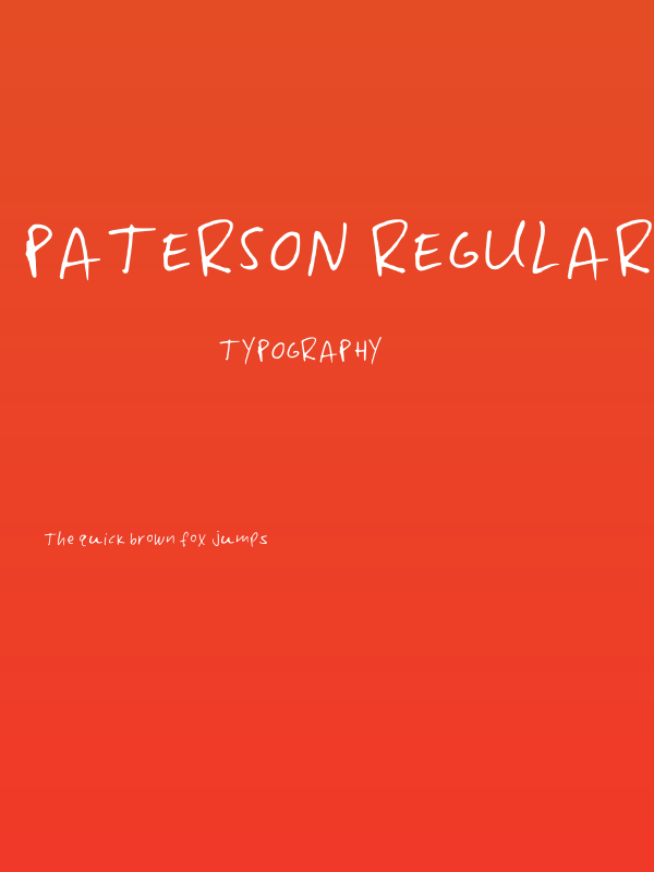 Paterson Regular Poster