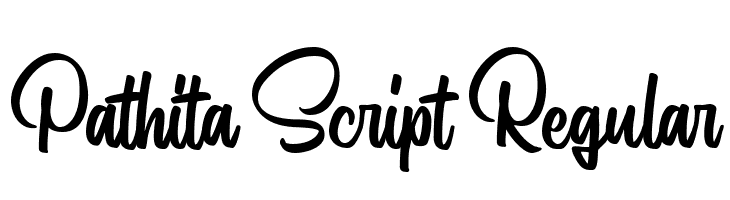 Pathita Script Regular  Free Fonts Download
