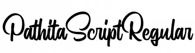 Pathita Script Regular  تنزيل الخطوط