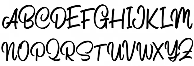 Pathita Script Regular फ़ॉन्ट अपरकेस