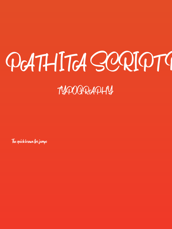 Pathita Script Regular Poster