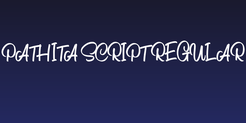 Pathita Script Regular Social Header